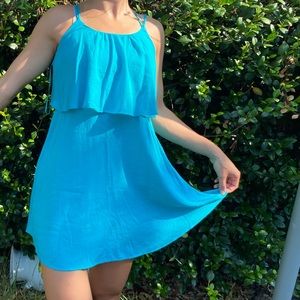 flowy blue dress